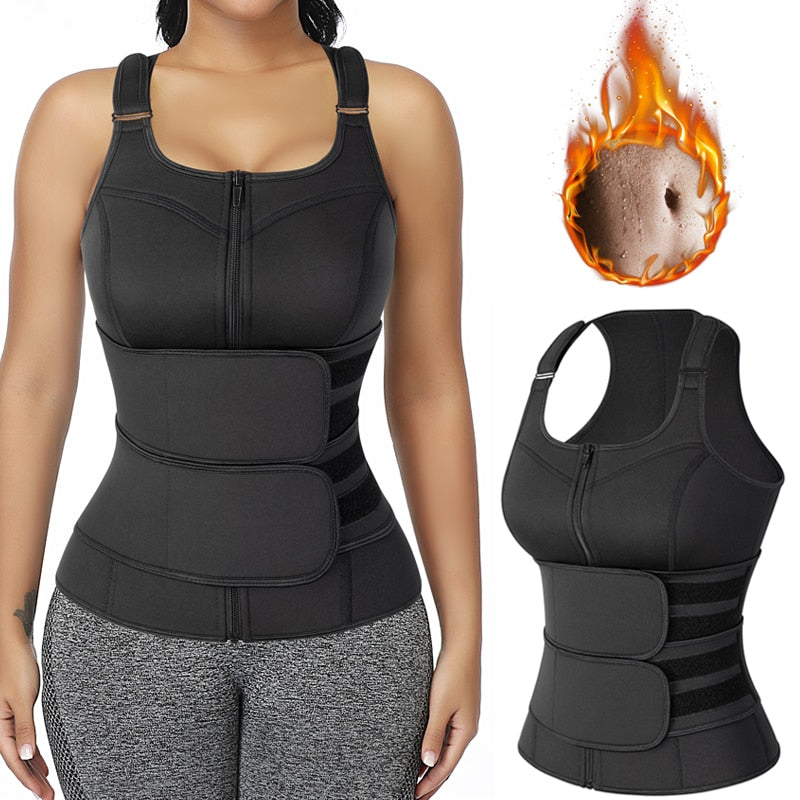 Women Waist Trainer Body Shaper Neoprene Sauna Sweat Suit Belly Slimming Sheath Modeling Trimmer Belt Weight Loss Corset Top - DreamWeaversStore