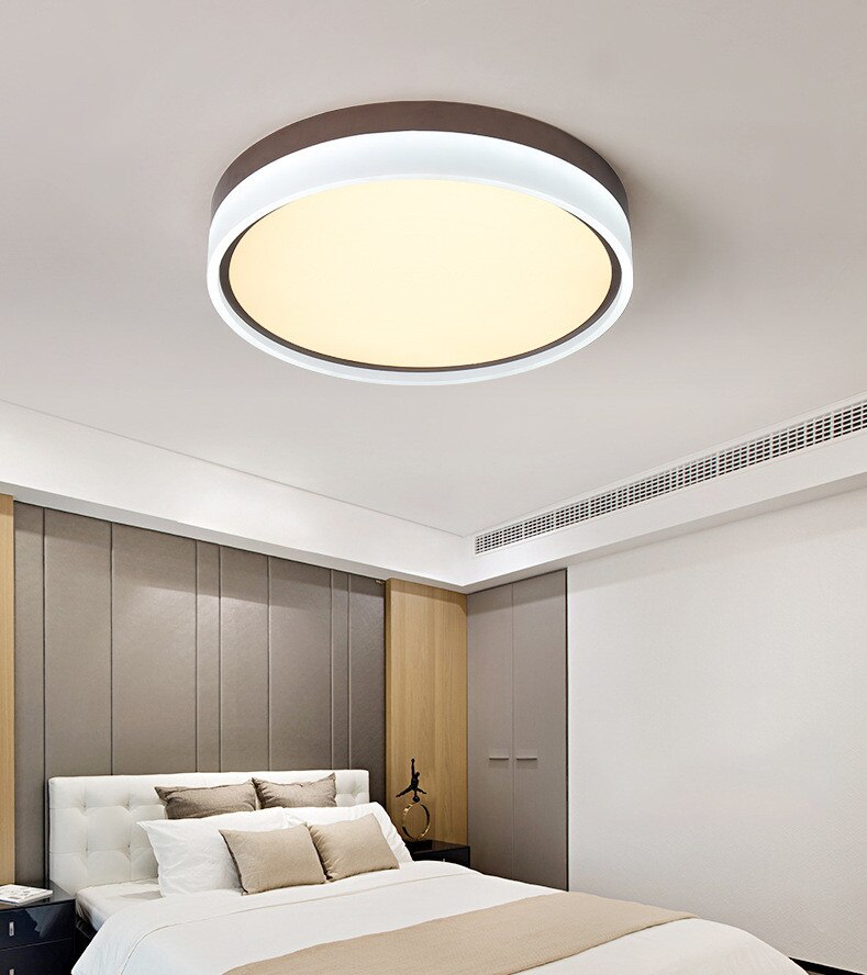 Intelligent segmentation split round acrylic ceiling lamp led three-tone light Simple decoration bedroomceiling lamp - DreamWeaversStore