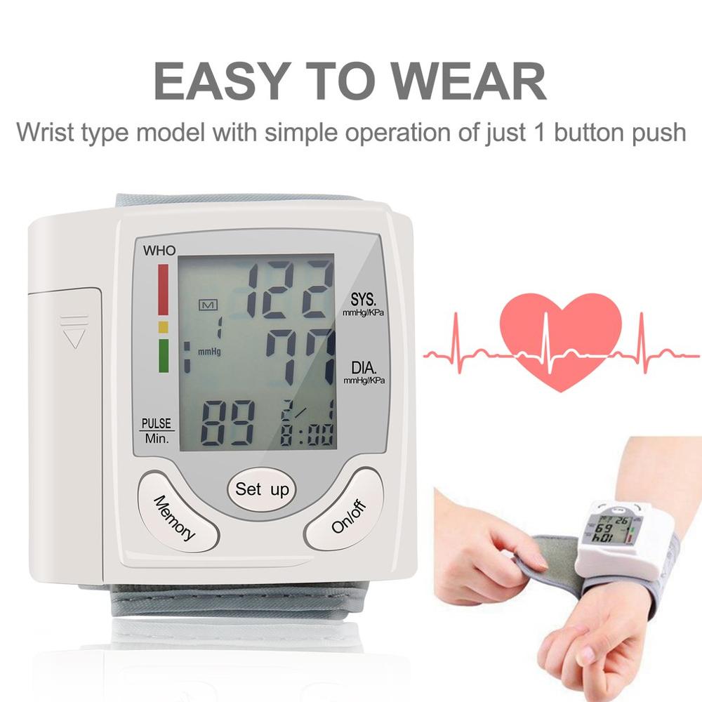 Automatic Wrist Blood Pressure Monitor Tonometer Meter Digital LCD Screen Portable Health Care Sphygmomanometer Worldwide Sale - DreamWeaversStore