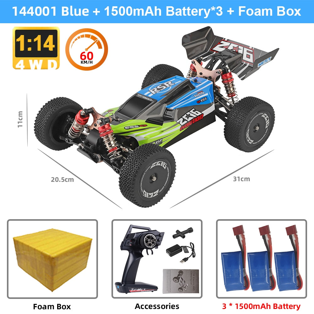 WLtoys 144001 RC Car 1:14 A959B Racing RC High Speed Car 60km/h 4WD A959 Off-Road Drift Electric Remote Control Toy for Children - DreamWeaversStore