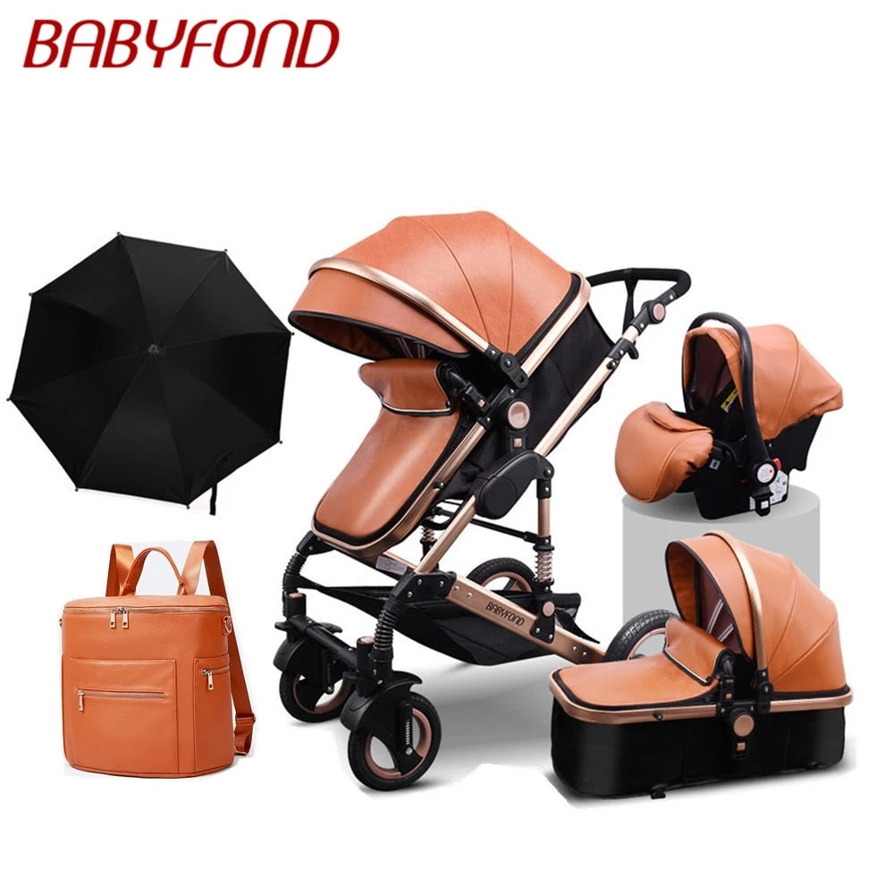 Golden baby brand  high landscape stroller seated  folding 0-3 years old portable newborn BB cart 3 in 1 baby stroller - DreamWeaversStore