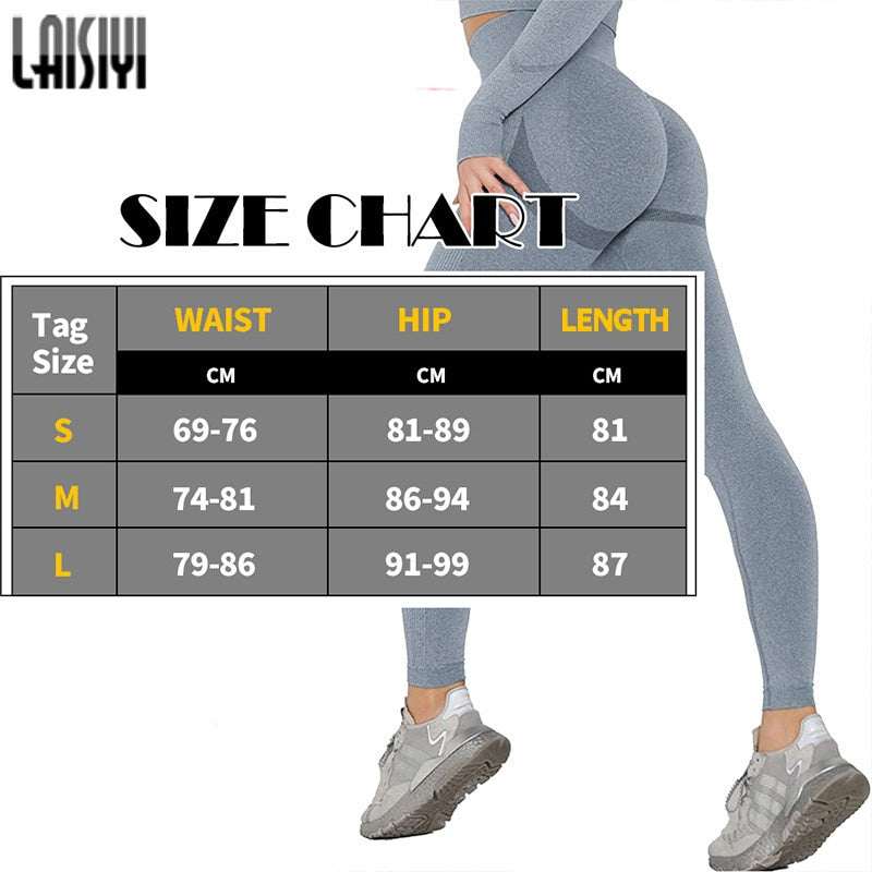 Leggings Women Bubble Butt Leggins Push Up Polyester Slim Sports Pants Booty Seamless Legging for Fitness Workout Gym Clothing - DreamWeaversStore