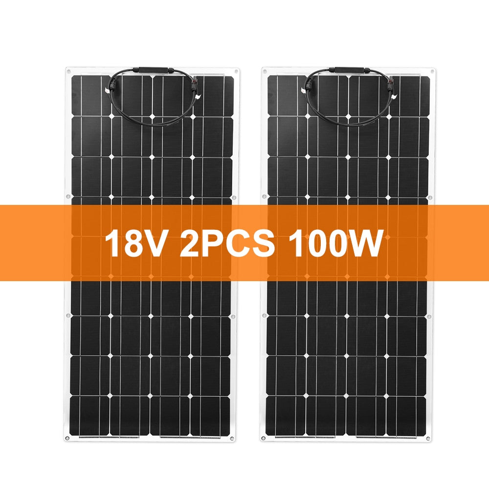 Dokio 18V 100W Flexible Monocrystalline Solar Panel For Car/Boat/ Home Solar Battery Can Charge 12V Waterproof Solar Panel China - DreamWeaversStore