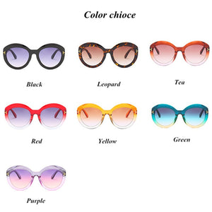 Eastway 2021 New Round Gradient Women Sunglasses Fashion Trendy Brand Design Plastic Frame Retro Luxury Men Sun Mirror Uv400 - DreamWeaversStore