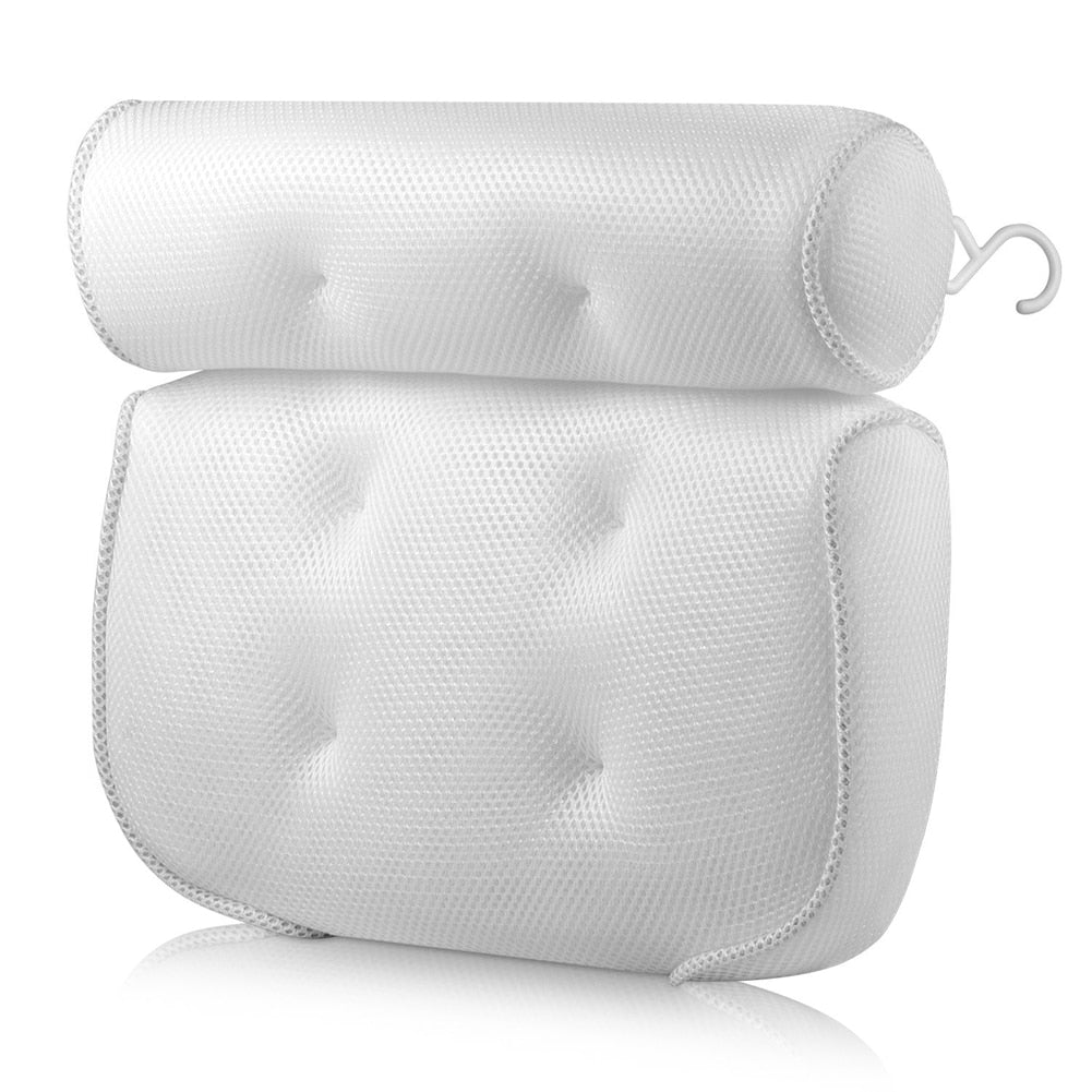 SPA Bath Pillow Bathtub Pillow with Suction Cups Neck Back Support Thickened Bath Pillow for Home Spa Tub Bathroom Accessories - DreamWeaversStore