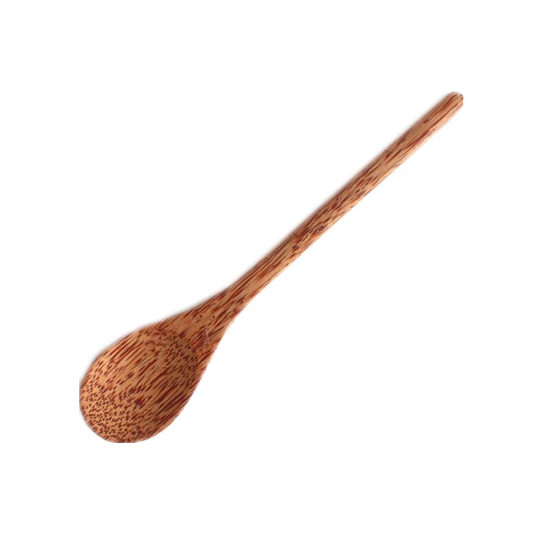 Wooden Coconut Soup Spoon Palm Wood Teaspoon Dessert Scoop Kitchen-tool Tableware Kids Cutlery Tea Stiring Spoons - DreamWeaversStore