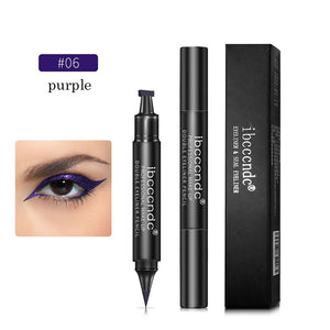 IBCCCNDC Brand Makeup Black Eye Liner Liquid Pencil Quick Dry Waterproof Black Double-ended Makeup Stamps Wing Eyeliner Pencil - DreamWeaversStore