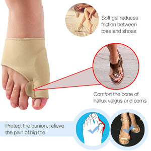 2Pcs=1Pair Toe Separator Hallux Valgus Bunion Corrector Orthotics Feet Bone Thumb Adjuster Correction Pedicure Sock Straightener - DreamWeaversStore