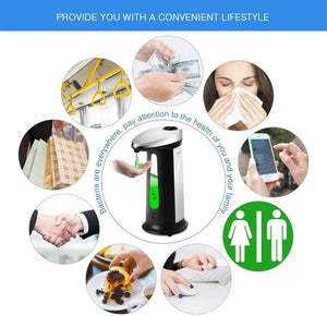 UOSU Touchless Liquid Soap Dispenser Smart Sensor Hands-Free Automatic Soap Dispenser Pump For Bathroom Kitchen 400ML - DreamWeaversStore