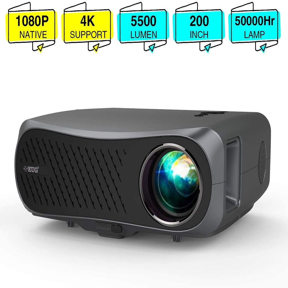 Home Projector Led Home Theater Beamer Android System Full Hd 1080P Native Resolution 10000:1 Contrast Ratio 900DAB Projector - DreamWeaversStore