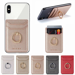 ID Credit Card Holder Canvas Women Men Pocket Wallet Phone Stand Back Card Sticker For iPhone Samsung Smartphone Universal - DreamWeaversStore