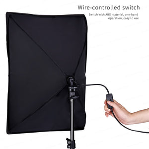 Photography Softbox Lighting Kits 50x70CM Professional Continuous Light System Soft Box For Photo Studio Equipment - DreamWeaversStore