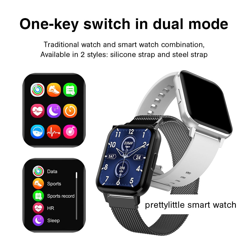 D-TX Smart Watch Men Custom Dial 24 Hours Heart Rate Monitoring IP68 Waterproof Women 2021 New Smartwatch For Android IOS - DreamWeaversStore