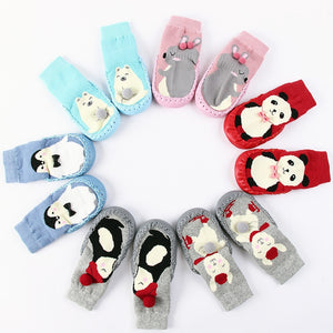 Toddler Indoor Sock Shoes Newborn Baby Socks Winter Thick Terry Cotton Baby Girl Sock with Rubber Soles Infant Animal Funny Sock - DreamWeaversStore