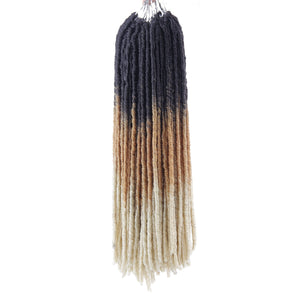 Ombre Crochet Braids Hair Synthetic Braiding Hair Extensions Goddess Straight Faux Locs 18Inches Soft Dreads Dreadlocks Hair - DreamWeaversStore