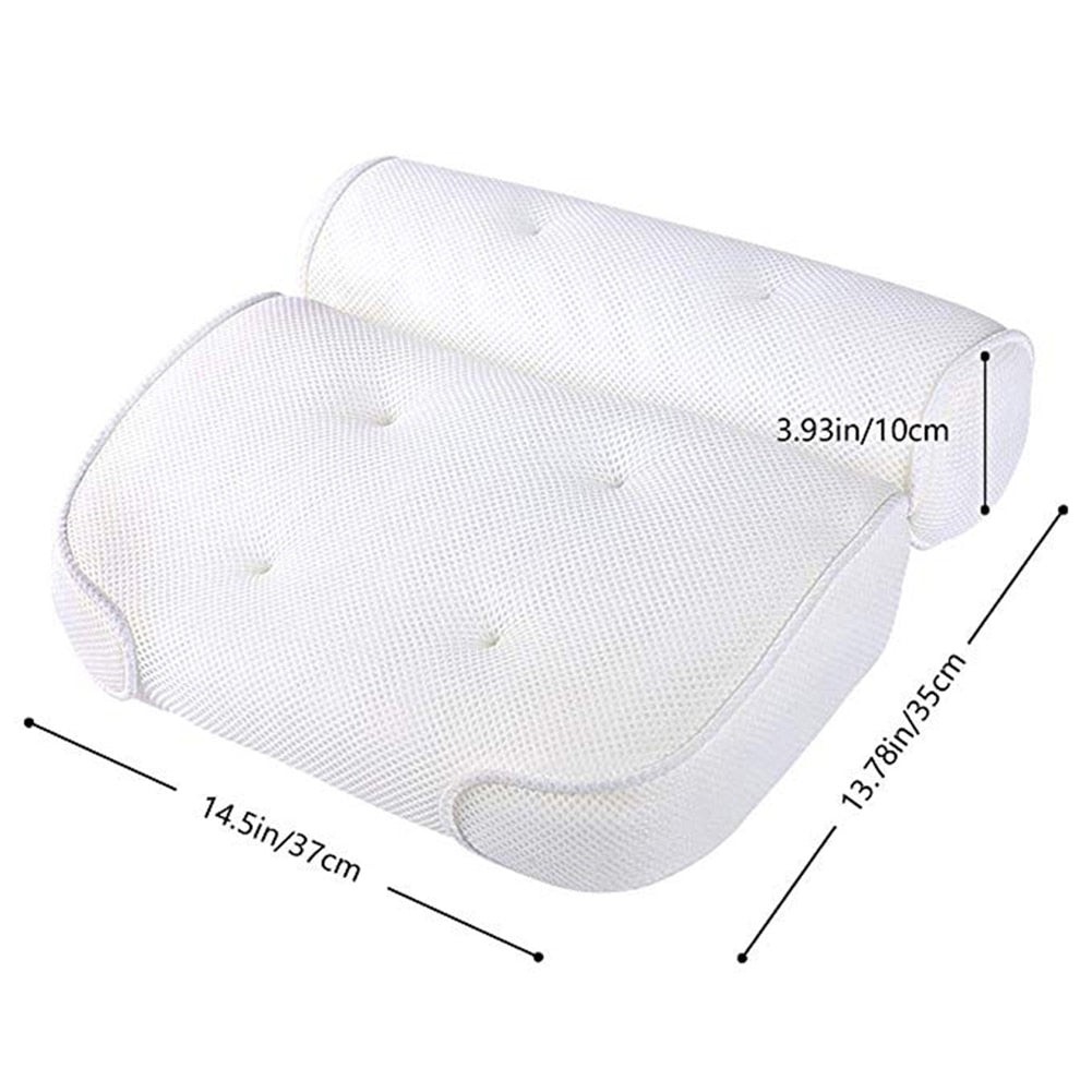 SPA Bath Pillow Bathtub Pillow with Suction Cups Neck Back Support Thickened Bath Pillow for Home Spa Tub Bathroom Accessories - DreamWeaversStore