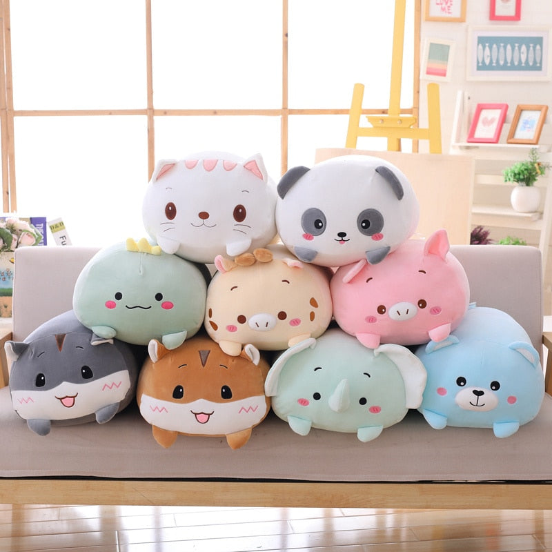 9 Styles Animal Sweet Dinosaur Pig Cat Bear Plush Toy Soft Cartoon Panda Hamster Elephant Deer Stuffed Doll Baby Pillow Gift - DreamWeaversStore