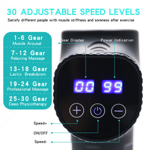 LCD Display Massage Gun Deep Muscle Massager Muscle Pain Body Neck Massage Exercising Relaxation Slimming Shaping Pain Relief - DreamWeaversStore