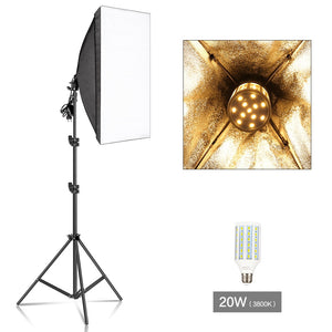 Photography Softbox Lighting Kits 50x70CM Professional Continuous Light System Soft Box For Photo Studio Equipment - DreamWeaversStore