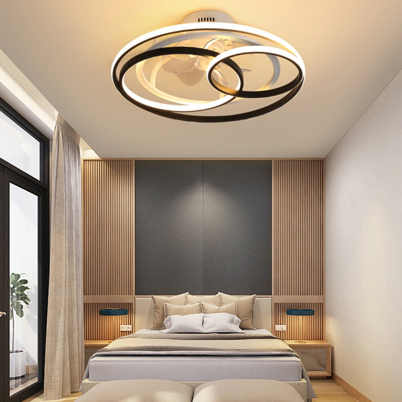 Nordic bedroom decor led lights for room ceiling fan light lamp restaurant dining room ceiling fans with lights remote control - DreamWeaversStore