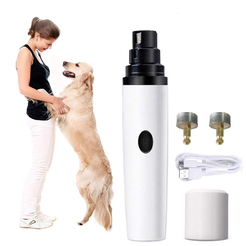 Electric Dog Nail Clippers for Dog Nail Grinders Rechargeable USB Charging Pet Quiet Cat Paws Nail Grooming Trimmer Tools - DreamWeaversStore