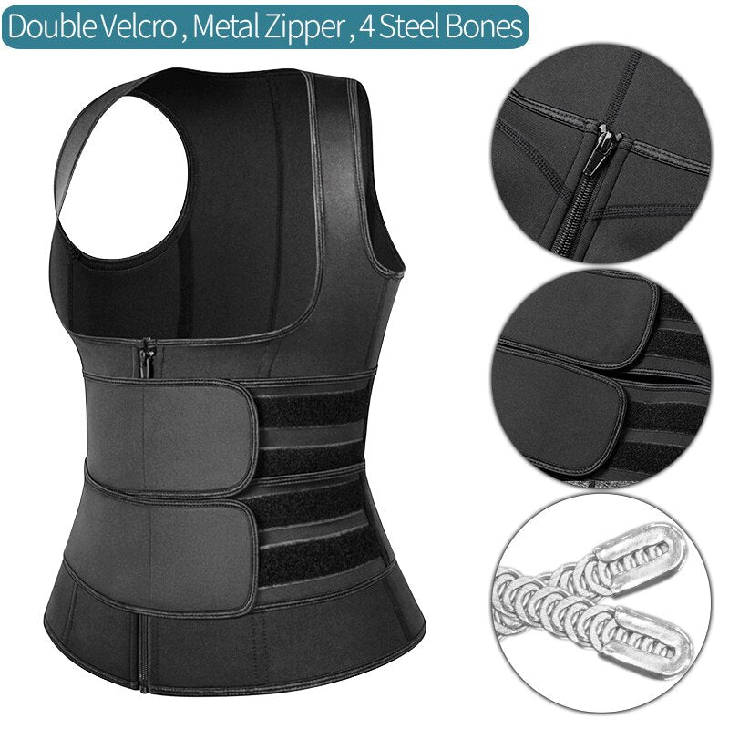 Women Waist Trainer Body Shaper Neoprene Sauna Sweat Suit Belly Slimming Sheath Modeling Trimmer Belt Weight Loss Corset Top - DreamWeaversStore