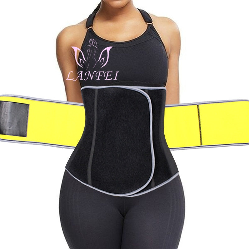 LANFEI Compression Strap Waist Trainers Belt for Women Slimming Sauna Weight Loss Neoprene Body Shaper Corset Hot Sweat Fat Burn - DreamWeaversStore