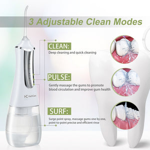 USB Rechargeable Electric Oral Irrigators Waterproof Teeth Cleaner Portable Dental Water Jet Teeth Cleaning Tool Kit Home Travel - DreamWeaversStore