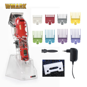 2021 WMARK New Model NG-108 Rechargeable Hair Cutting Machine Hair Clippers Trimmer Transparent Cover White Or Red Base 7300rpm - DreamWeaversStore