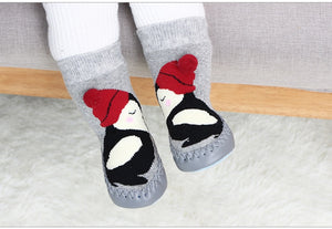 Toddler Indoor Sock Shoes Newborn Baby Socks Winter Thick Terry Cotton Baby Girl Sock with Rubber Soles Infant Animal Funny Sock - DreamWeaversStore