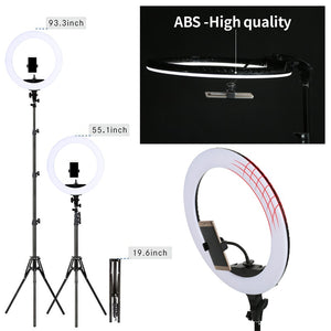 WalkingWay 18 inch Selfie Ring Lamp Photography Lighting LED Ring Light with Tripod Stand Bracket for Photo Studio/Youtube/Video - DreamWeaversStore