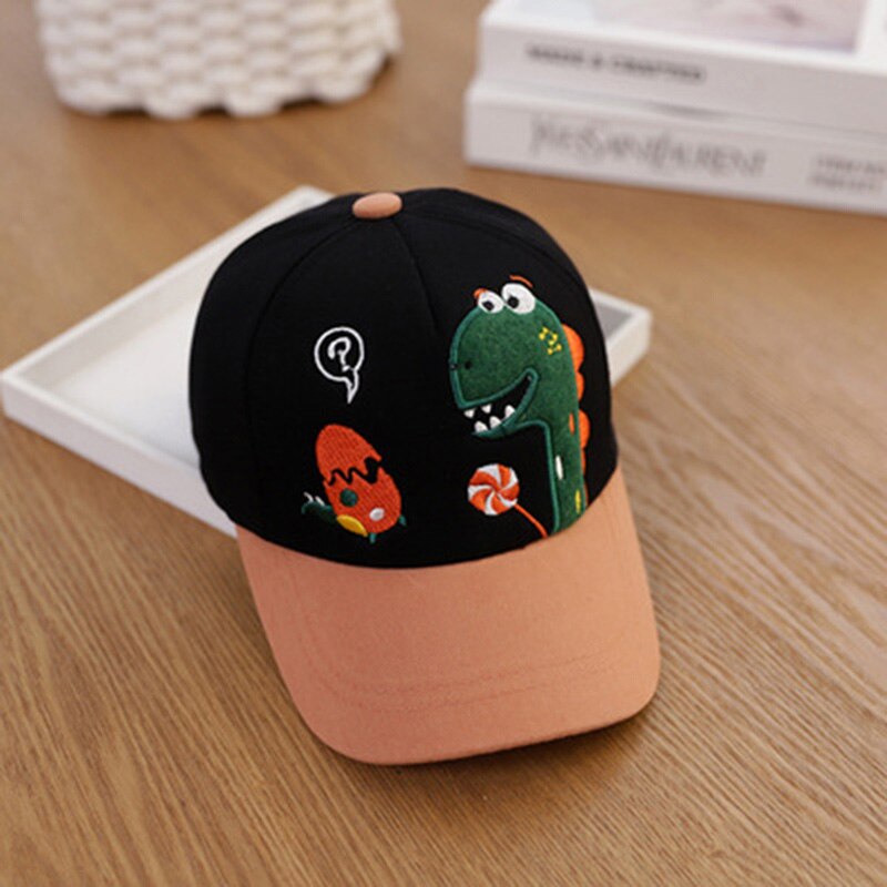 Cartoon Dinosaur Children Baseball Cap Summer Autumn Boys Corduroy Adjustable Sun Hat Cute Casual Outdoor Baby Caps - DreamWeaversStore