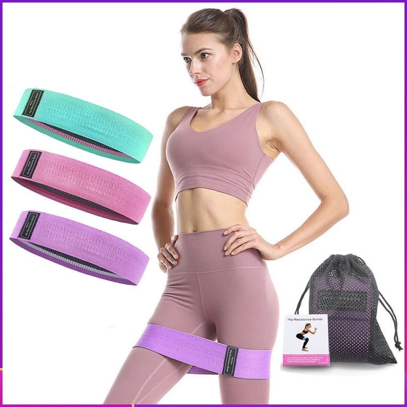 Resistance Bands Set Workout Rubber Elastic Sport Booty Band Fitness Equipment For Yoga Gym Training Fabric Bandas Elasticas - DreamWeaversStore