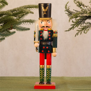 European-style cloth-covered nutcracker soldier puppet Christmas 30CM Christmas wine cabinet set-up decorations abc223 - DreamWeaversStore