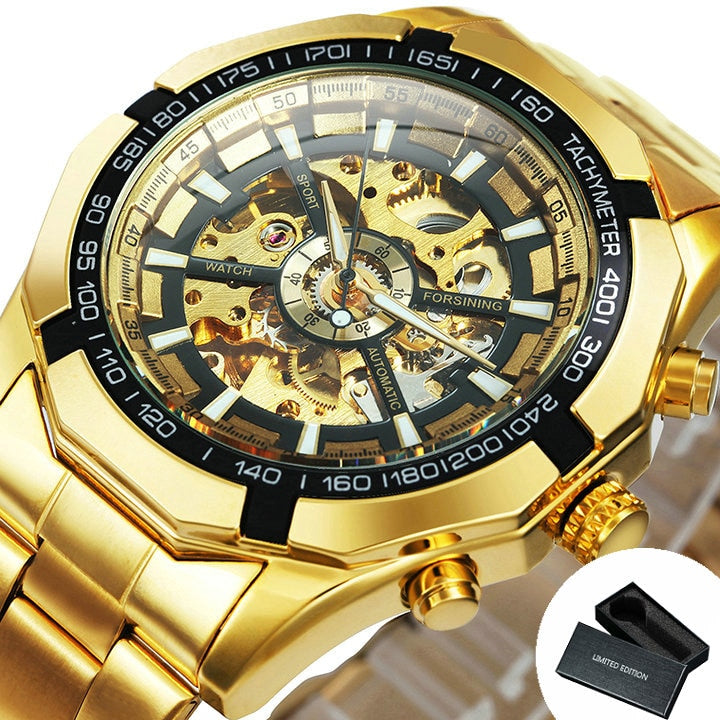 Winner Watch Men Skeleton Automatic Mechanical Watch Gold Skeleton Vintage Man Watch Mens Watches Top Brand Luxury часы мужские - DreamWeaversStore