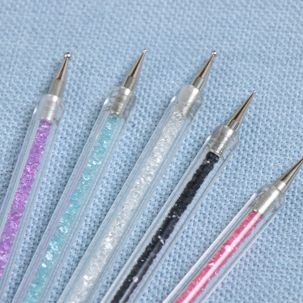 5pcs/set Nail Art Liner Painting Pen Tips DIY Rhinestones Gel Brushes Drawing Flower Line Grid Design Manicure Nails Tools - DreamWeaversStore