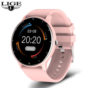 LIGE 2021 New Smart Watch Men Full Touch Screen Sport Fitness Watch IP67 Waterproof Bluetooth For Android ios smartwatch Men+box - DreamWeaversStore