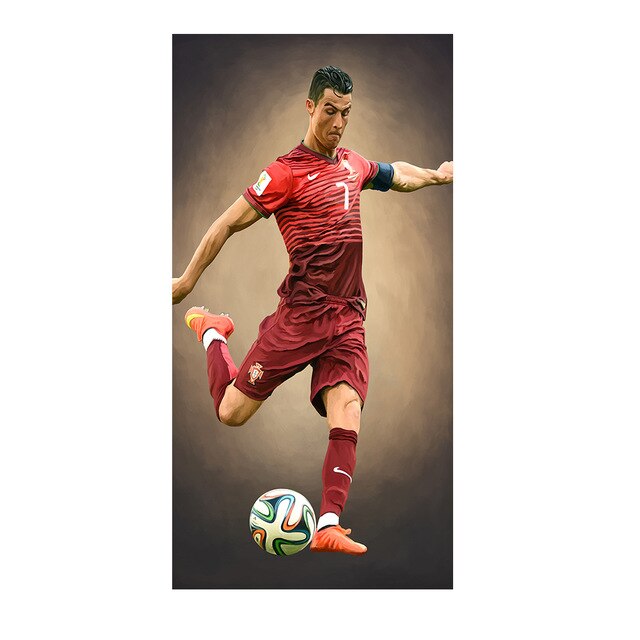 Football Stars Ronaldo Posters Print Canvas Painting Wall Art for Living Room Home Decor(No Frame) - DreamWeaversStore