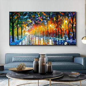 Modern Abstract Walking Down The Street Oil Painting  Print On Canvas Nordic Poster Wall Art Picture For Living Room Home Decor - DreamWeaversStore