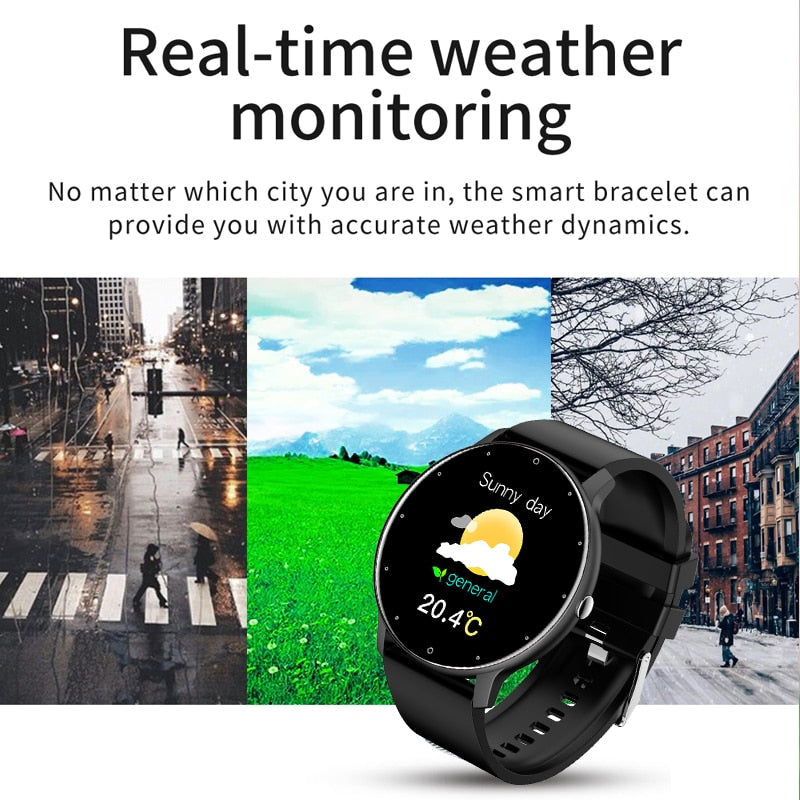 LIGE 2021 New Smart Watch Men Full Touch Screen Sport Fitness Watch IP67 Waterproof Bluetooth For Android ios smartwatch Men+box - DreamWeaversStore