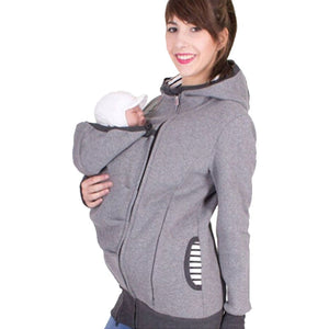 Winter Maternity Clothes Fashion Daddy Baby Carrier Jacket Kangaroo Warm Maternity Hoodies Men Outerwear Coat For Pregnant Woman - DreamWeaversStore