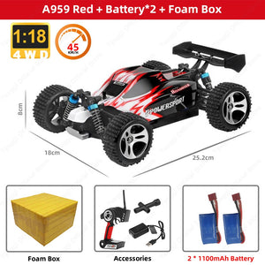 WLtoys 144001 RC Car 1:14 A959B Racing RC High Speed Car 60km/h 4WD A959 Off-Road Drift Electric Remote Control Toy for Children - DreamWeaversStore