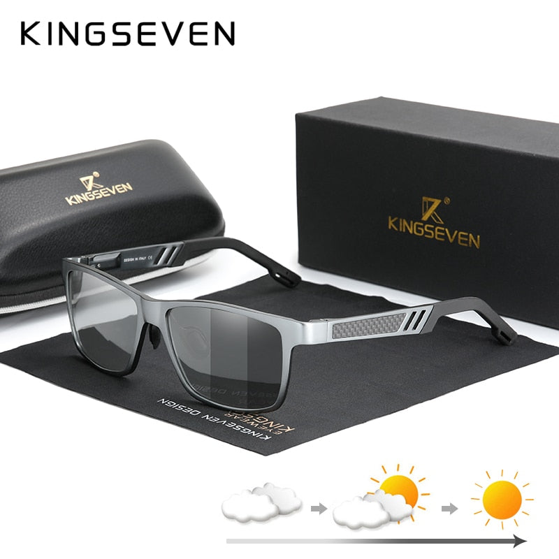 KINGSEVEN Photochromic Sunglasses Men Women Polarized Chameleon Glasses Driving Goggles Anti-glare Sun Glasses zonnebril heren - DreamWeaversStore