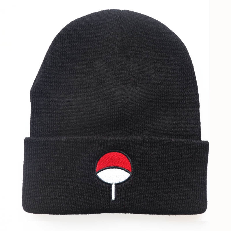 Autumn Winter Anime Hat Akatsuki Cosplay Red Cloud Embroidery Knitted Hat Woolen Cap Keep Warm Unisex - DreamWeaversStore