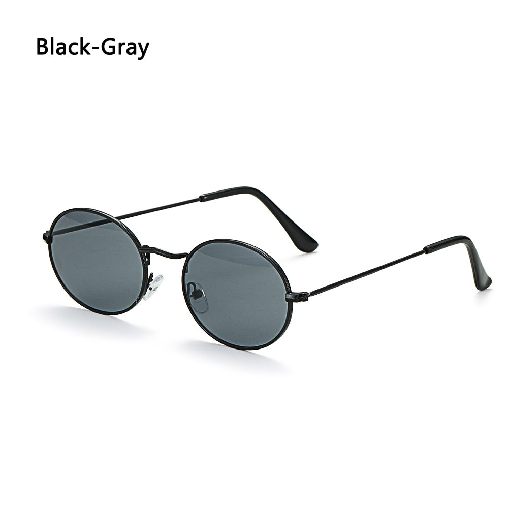 Small Frame Oval Sunglasses Gold Silver Frame Steampunk Vintage Festival Sun Glasses UV 400 Gradient Mirror Glasses New Fashion - DreamWeaversStore