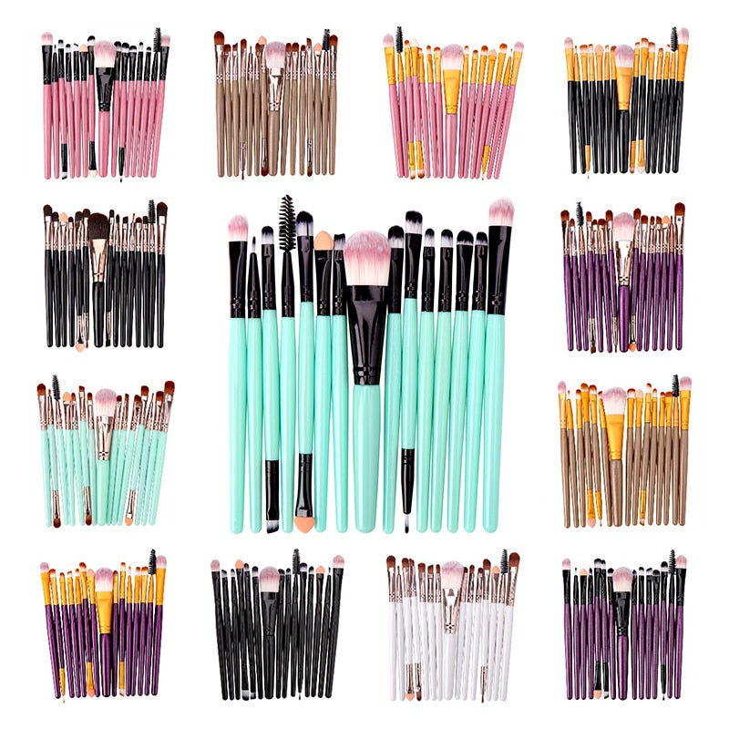 15PCs Makeup Brush Set Cosmetict Makeup For Face Make Up Tools Women Beauty  Professional Foundation Blush Eyeshadow Consealer - DreamWeaversStore