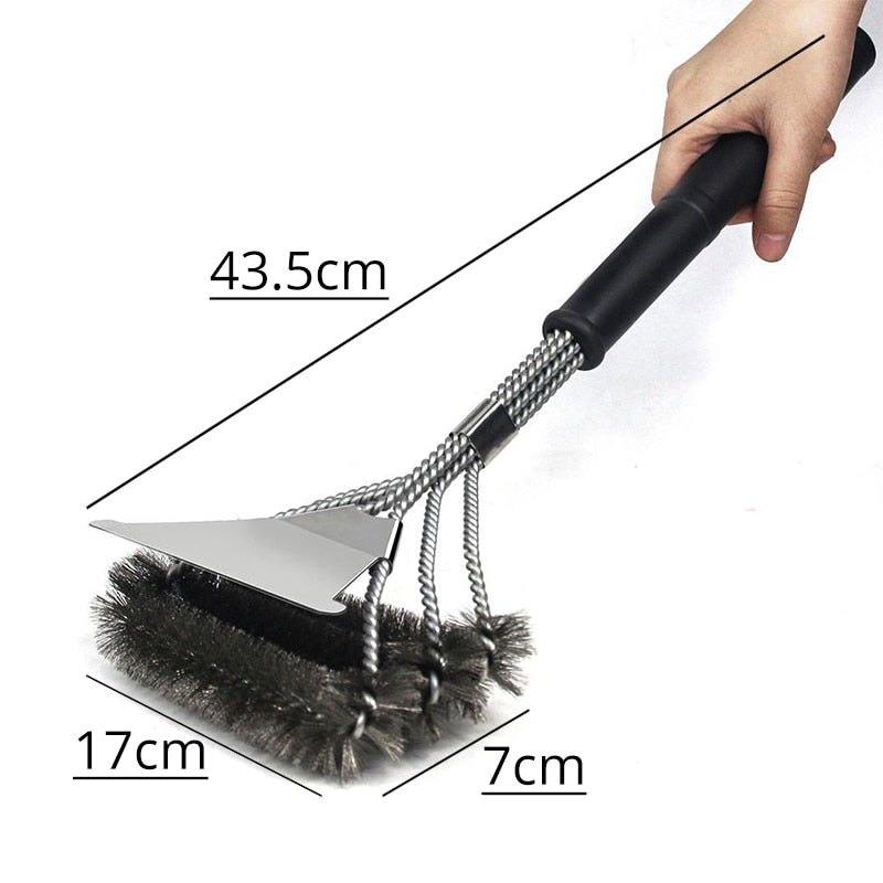 Grill Brush and Scraper, Best BBQ Cleaner, Perfect Tools for All Grill Types, Including Weber, Ideal Barbecue Accessories - DreamWeaversStore