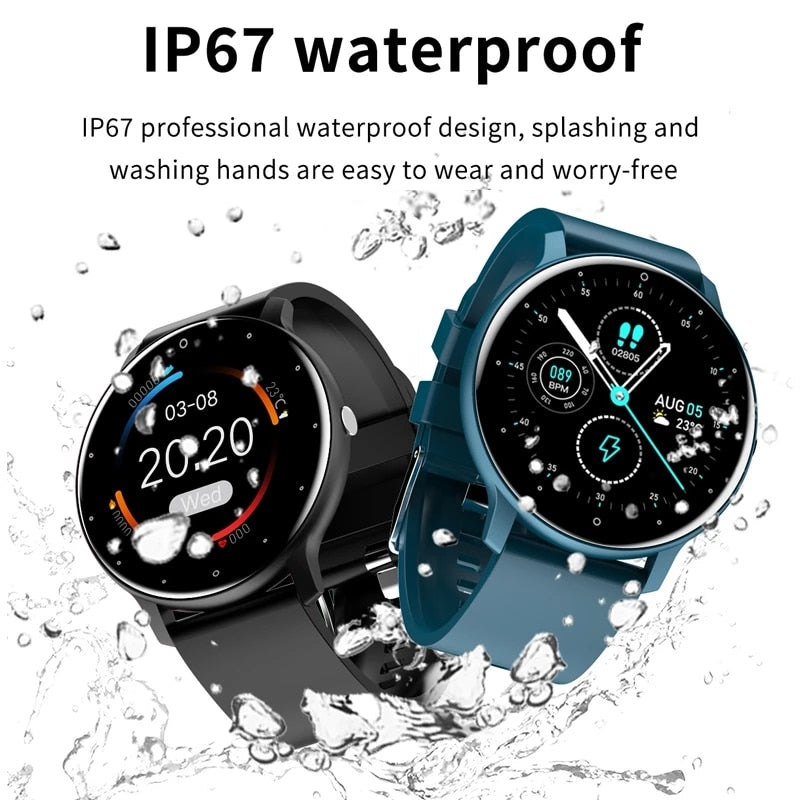 LIGE 2021 New Smart Watch Men Full Touch Screen Sport Fitness Watch IP67 Waterproof Bluetooth For Android ios smartwatch Men+box - DreamWeaversStore