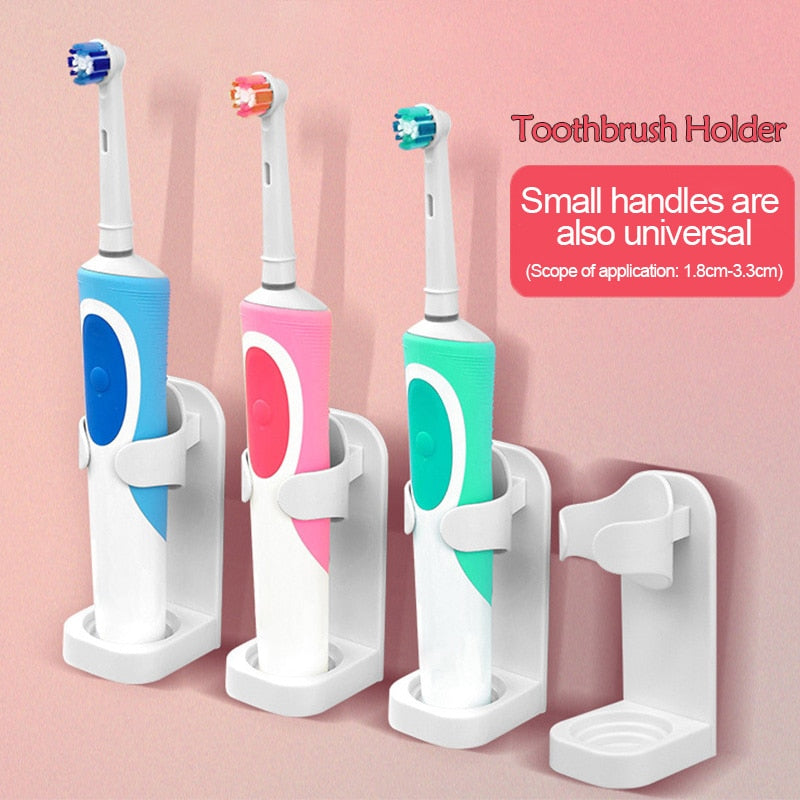 Traceless Toothbrush Holder Bath Wall-Mounted Electric Toothbrush Holders Adults Toothbrush Stand Hanger Bathroom Accessories - DreamWeaversStore