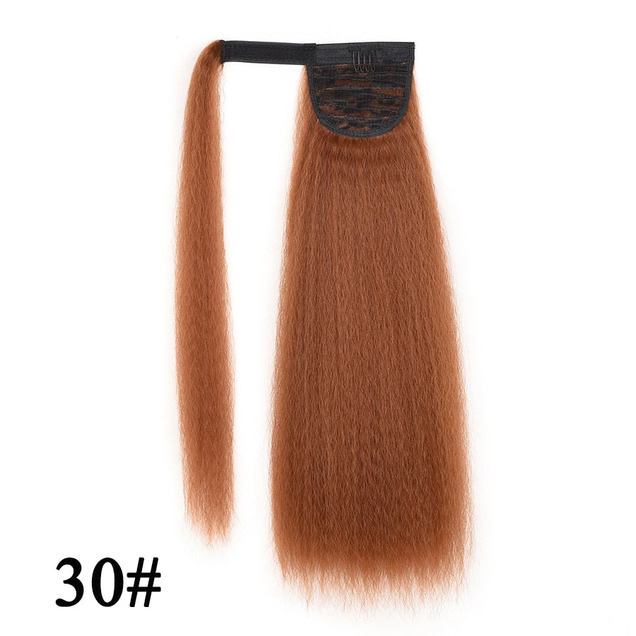 Leeons New Long Afro Kinky Curly Ponytail Synthetic Hair Pieces Natural Drawstring Ponytail Hair Extensions False Hair Pieces - DreamWeaversStore
